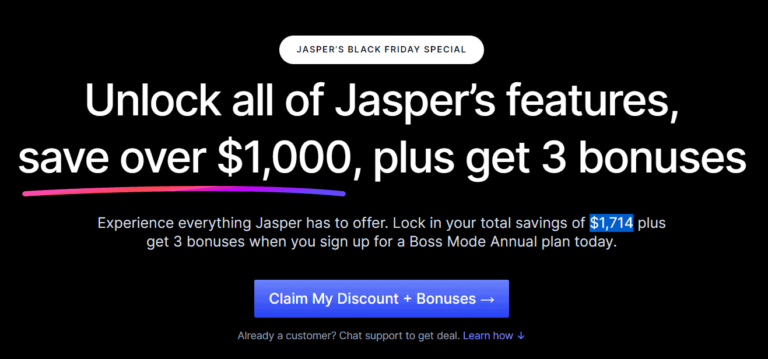 Jasper AI Black Friday Deals 2023